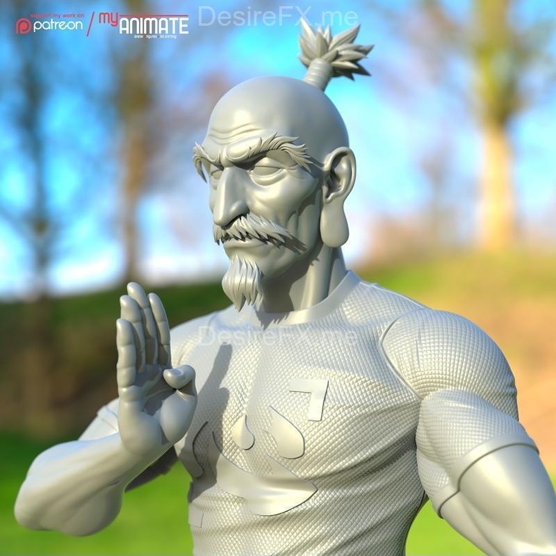 《Hunter x Hunter 中的 Netero 3D打印模型》|Netero from HunterxHunter – myAnimate – 3D Print Model STL