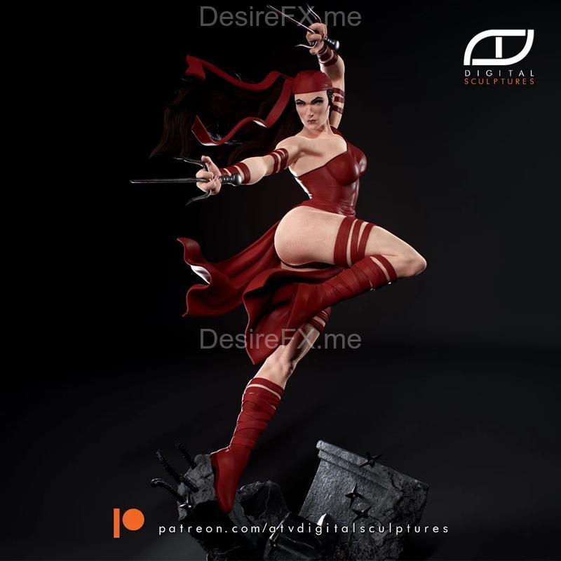 Elektra - 3D打印动作人形模型|Elektra – ATV Digital Sculptures – 3D Print Model STL