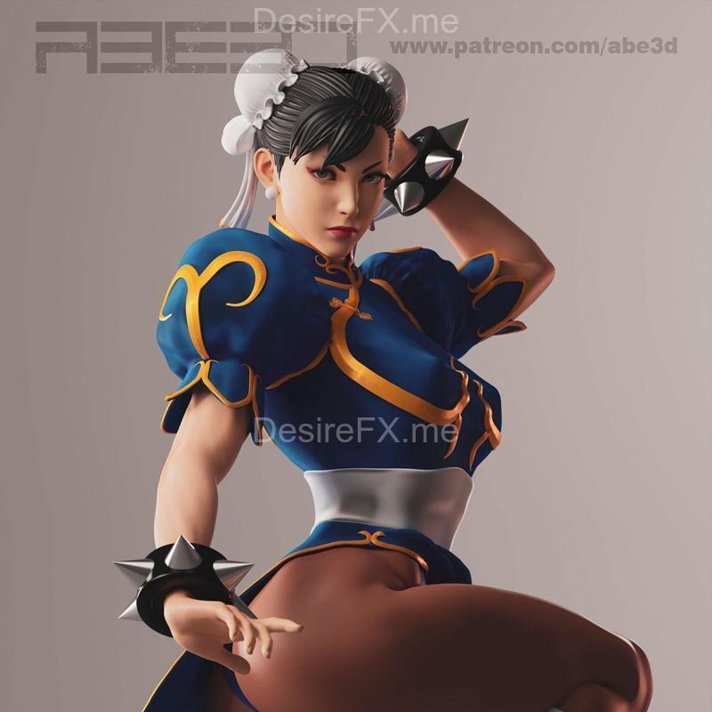 Abe3D - 铁拳经典 - 芙蓉莉（春丽）3D打印模型|Abe3D – Chun-Li Classic – 3D Print Model STL