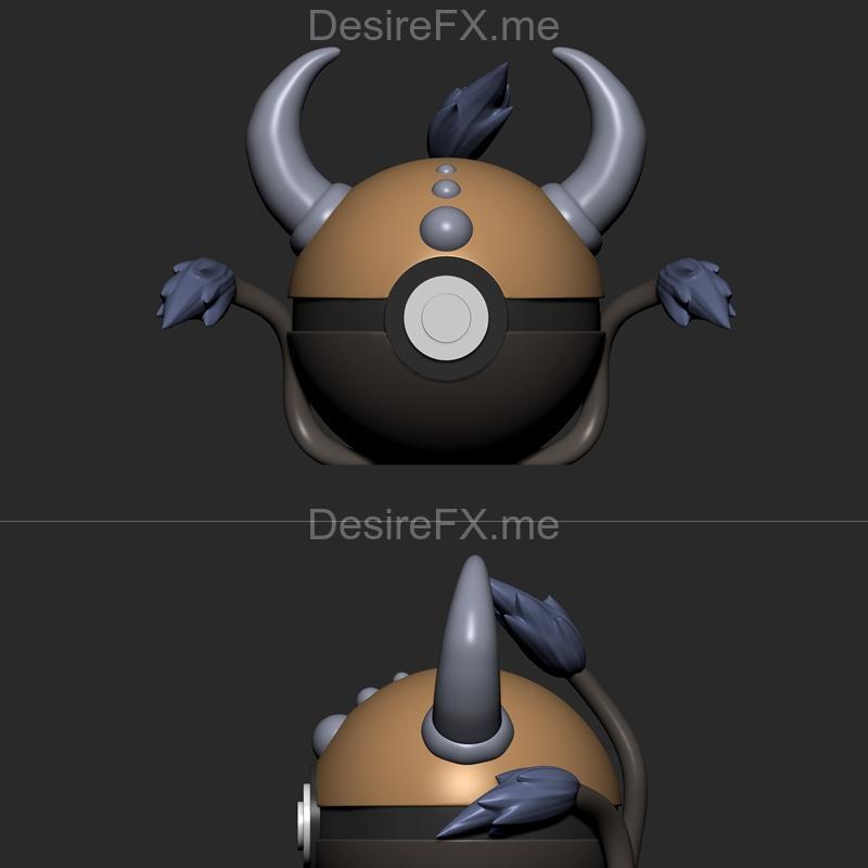 宝可梦塔乌罗斯 3D打印模型|Pokemon Tauros Pokeball – 3D Print Model STL
