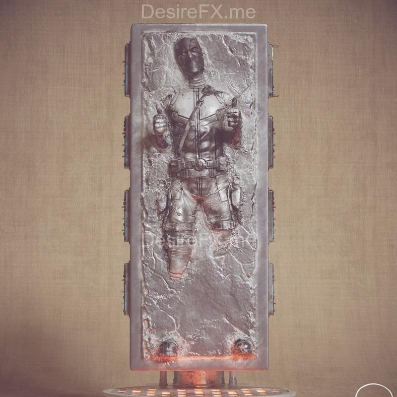 死侍碳冰模型 3D打印版|Deadpool Carbonite – 3D Print Model STL