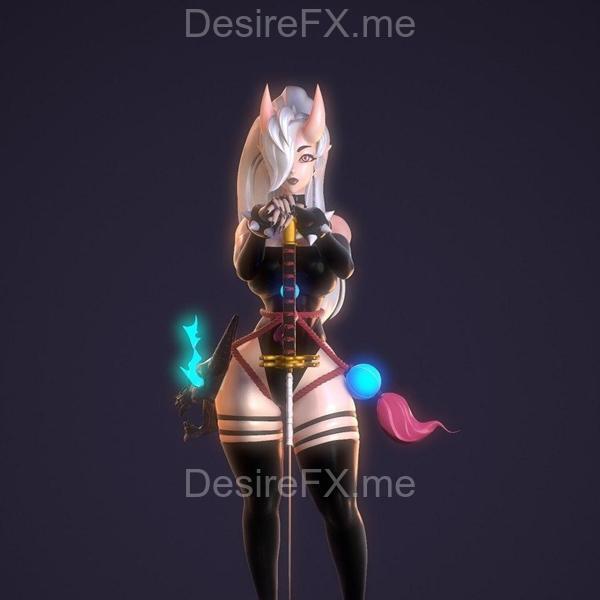 Rush Zilla 3D打印动漫少女模型|Rush Zilla – Anime Girl Sexy – 3D Print Model STL