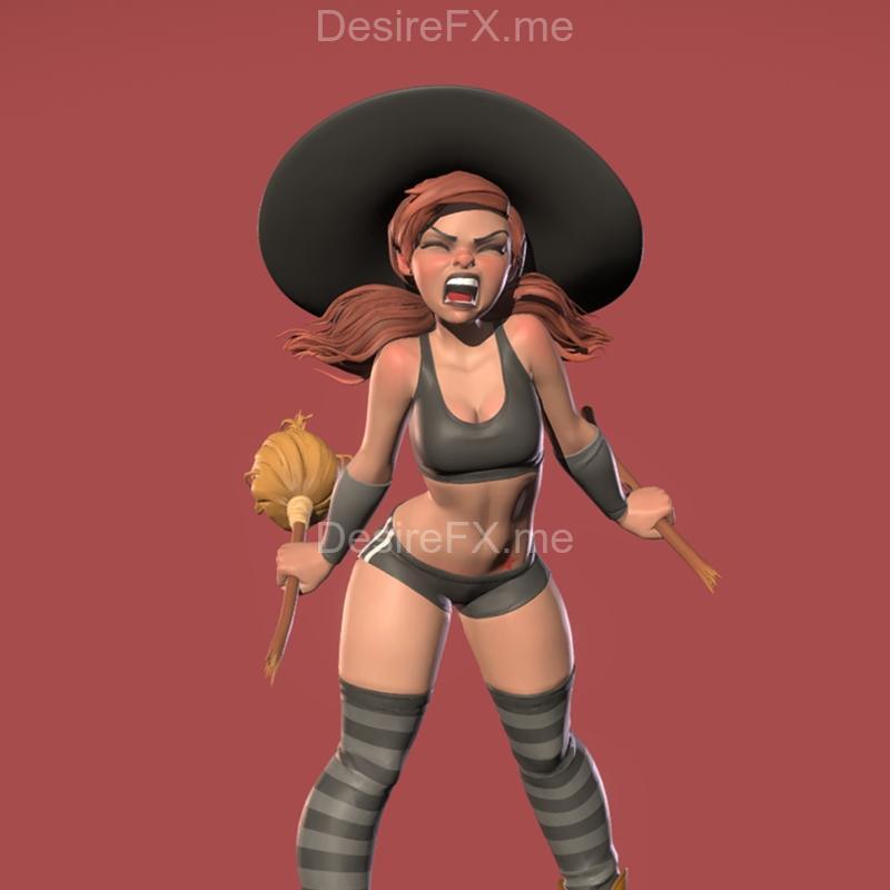愤怒的女巫 3D打印模型|Angry Witch – 3D Print Model STL