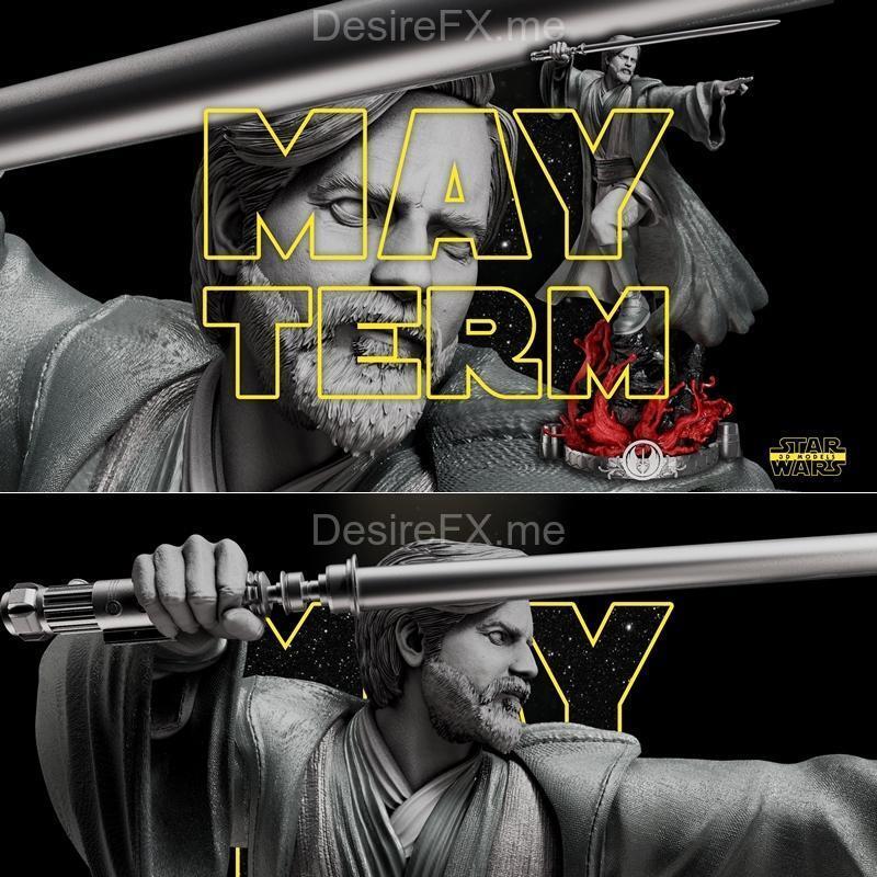 星球大战  Obi-Wan 雕塑 3D打印模型|Star Wars – Obi Wan Sculpture – 3D Print Model STL