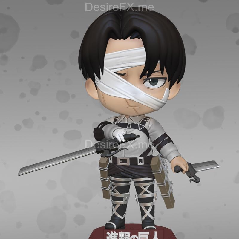 《进击的巨人》莱维·阿克曼 3D打印模型|Levi Ackerman Shingeki no Kyojin – 3D Print Model STL