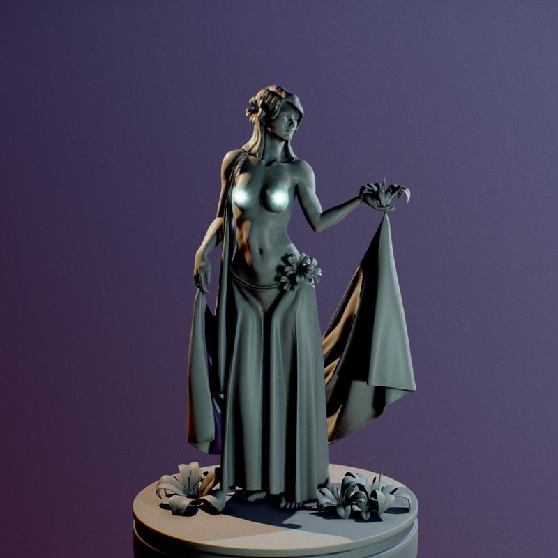 迪贝拉雕像 3D打印模型|Statue of Dibella – 3D Print Model STL