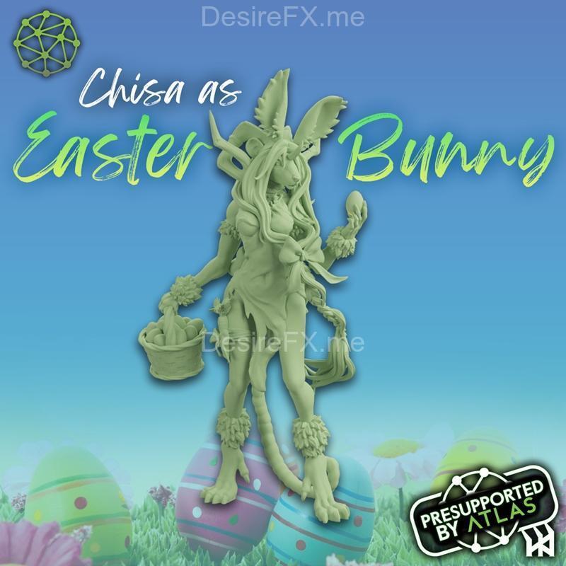 奇莎· Fateweaver - 奇幻复活节版 - 3D打印模型|Chisa Fateweaver – Easter and Naughty Bunny Version – 3D Print Model STL