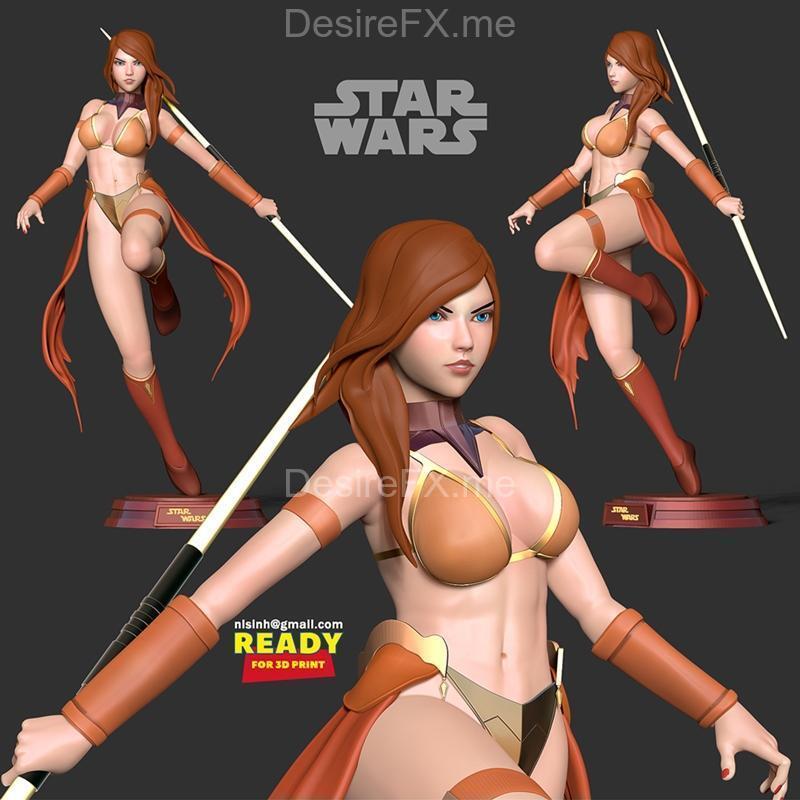 星球大战 巴斯提拉·夏恩 3D打印模型|Star Wars Bastila Shan – 3D Print Model STL