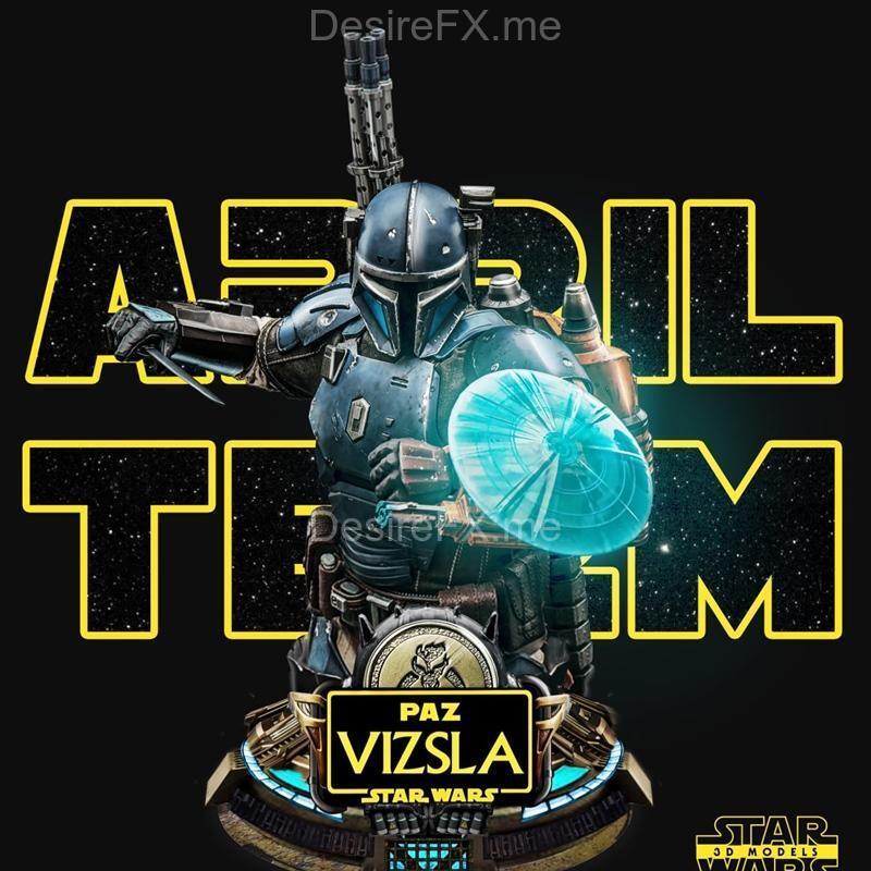 星球大战 - 法兹拉立像 - 3D打印模型|Star Wars – Paz Viszla Bust – 3D Print Model STL