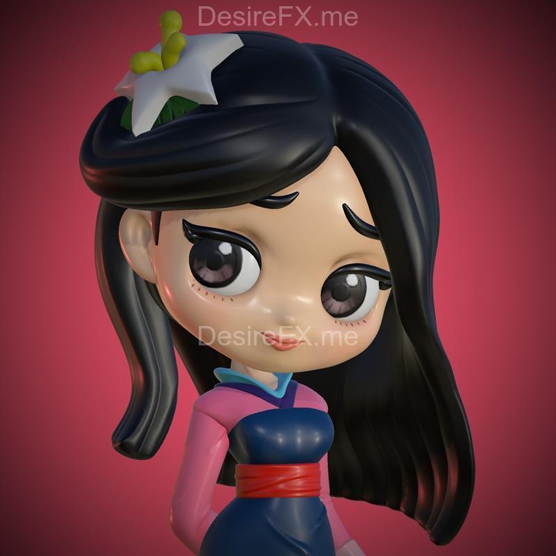 木兰 - Q Posket - 3D打印模型|Mulan – Q Posket – 3D Print Model STL