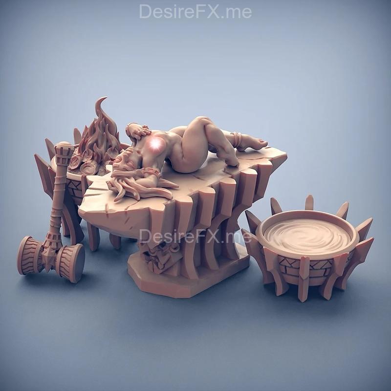 Fiamma与Dumlok的Oracle与Anvil人设3D打印模型|Fiamma the Oracle and Dumlok Anvil Pinup – 3D Print Model STL