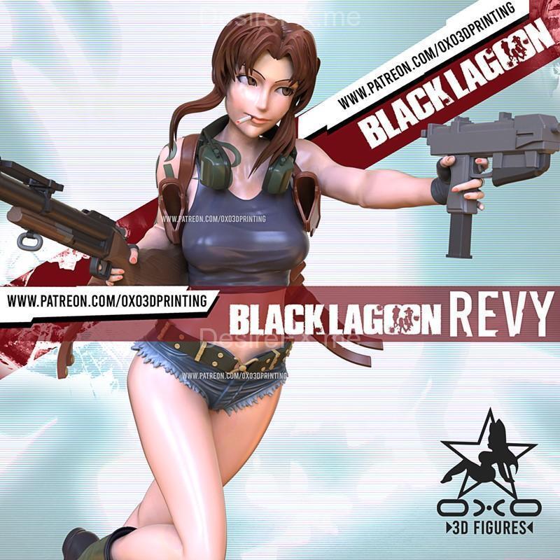 OXO3D - 黑色海域 - 3D打印模型|OXO3D – Revy – Black Lagoon – 3D Print Model STL