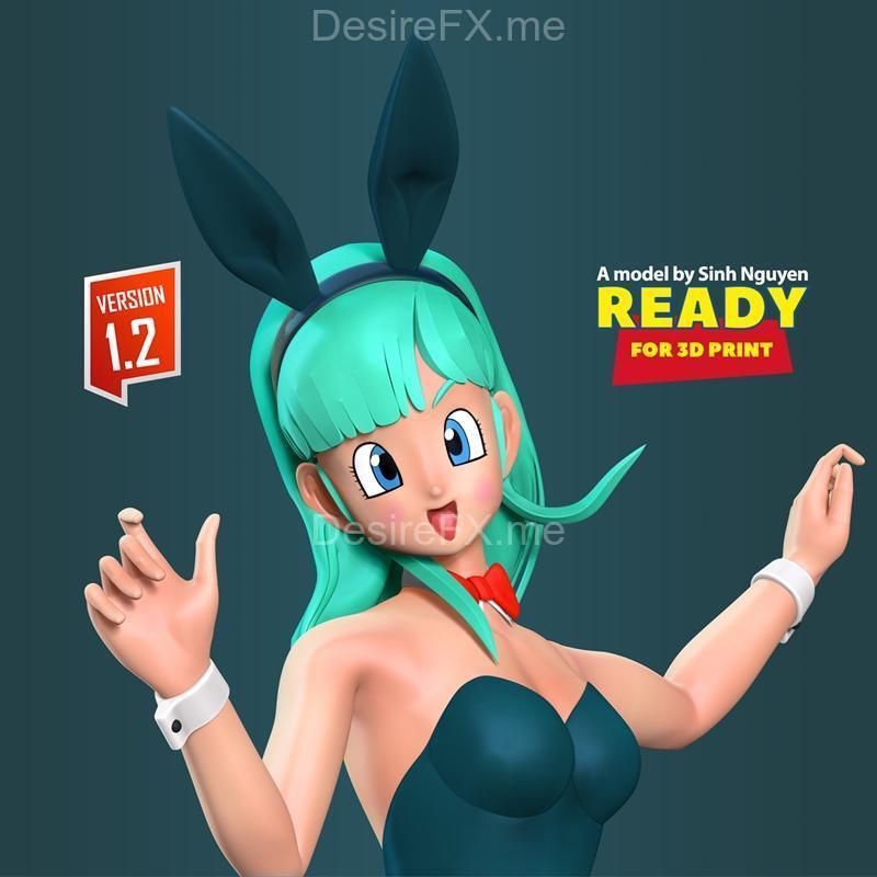 龙珠 - 布尔玛 - 3D打印模型|Bulma – Dragon Ball Fanart – 3D Print Model STL