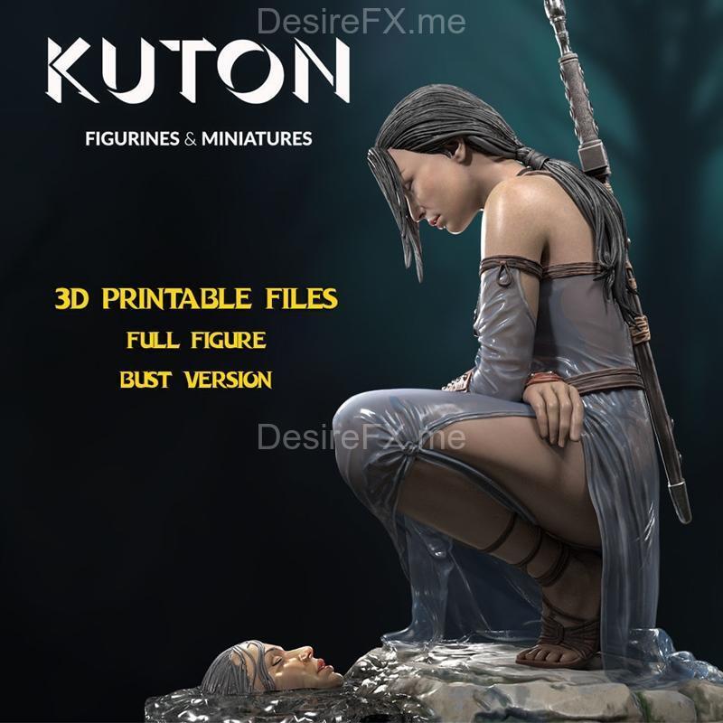 KUTON 3D打印女战士模型|KUTON – Female Warrior – 3D Print Model STL