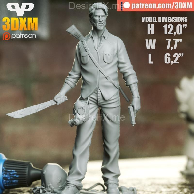 3DXM - 最后生还者 - 吉奥尔 3D打印模型|3DXM – Joel Last Of Us – 3D Print Model STL