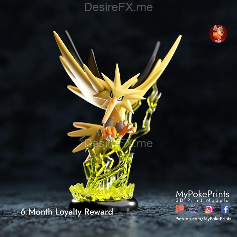 Zapdos 3D打印模型|Zapdos – 3D Print Model STL