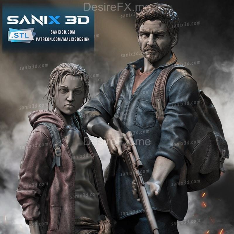 Sanix - 最后生还者 - 埃莉与乔尔 - 3D打印模型|Sanix – The Last of Us – Ellie and Joel – 3D Print Model STL