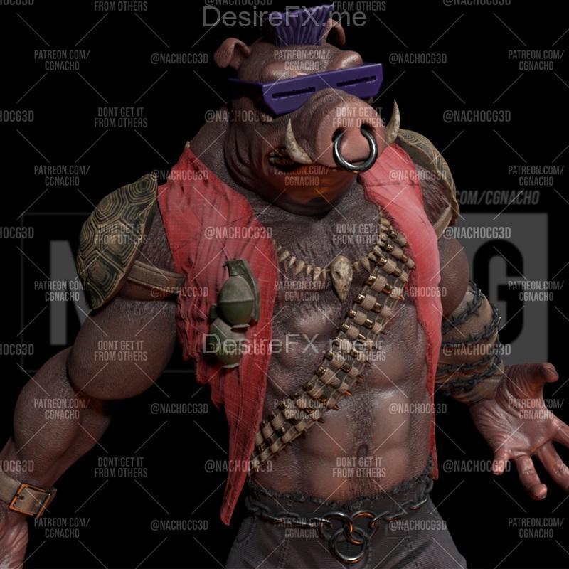 贝博与洛克斯坦——3D打印模型|Bebop and Rocksteady – 3D Print Model STL