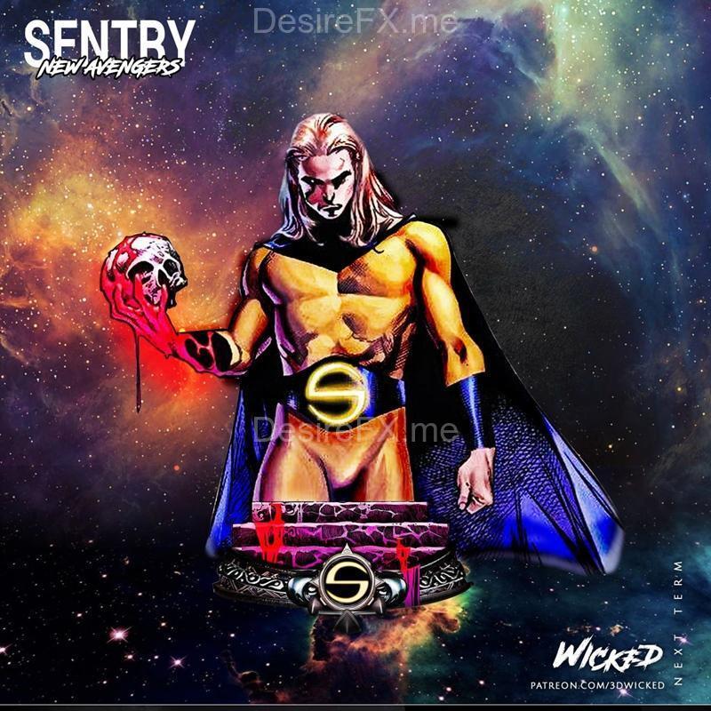 WICKED哨兵雕像 3D打印模型|WICKED – Sentry Bust – 3D Print Model STL