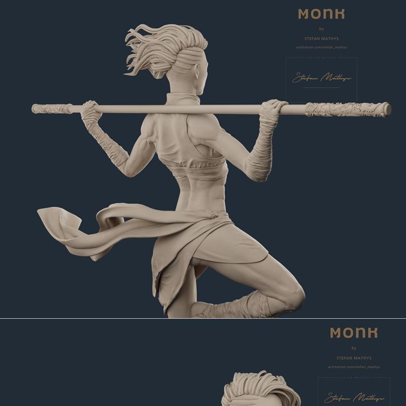 Monk - 靠近天堂 - 3D打印模型|Monk – Close to Heaven – 3D Print Model STL