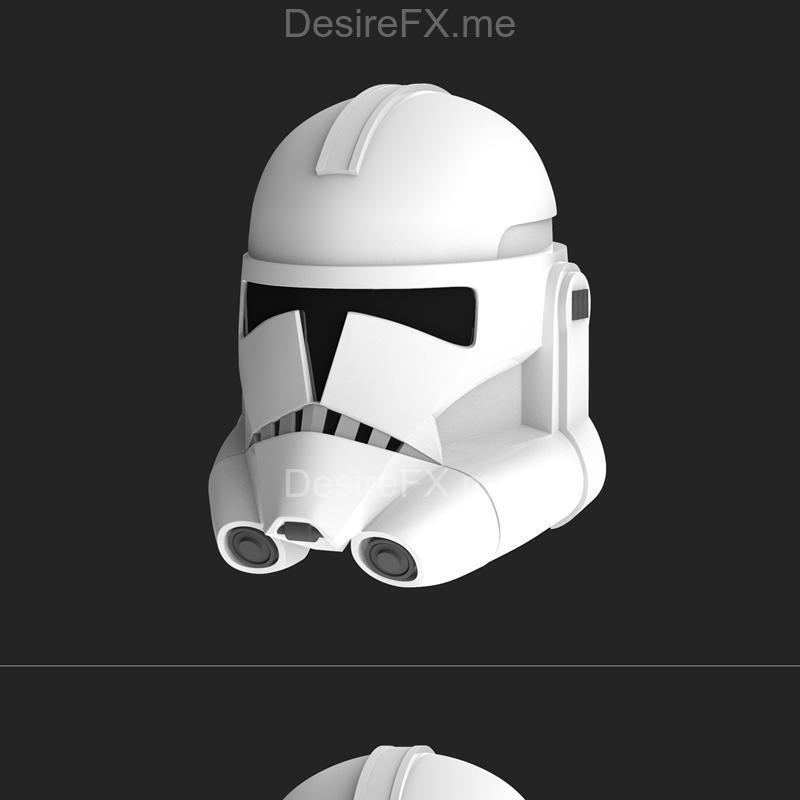 克隆人头盔 TCW第二阶段 3D打印模型|Clone Trooper Helmet TCW Phase 2 – 3D Print Model STL