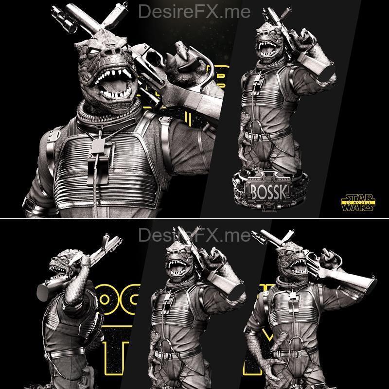 星球大战Bossk 3D打印模型|Star Wars Bossk Bust – 3D Print Model STL