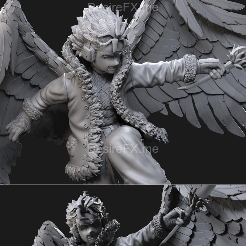 霍克雕像 - 我英雄的召唤 - 3D打印模型|Hawks statue – My Hero Academia – 3D Print Model STL
