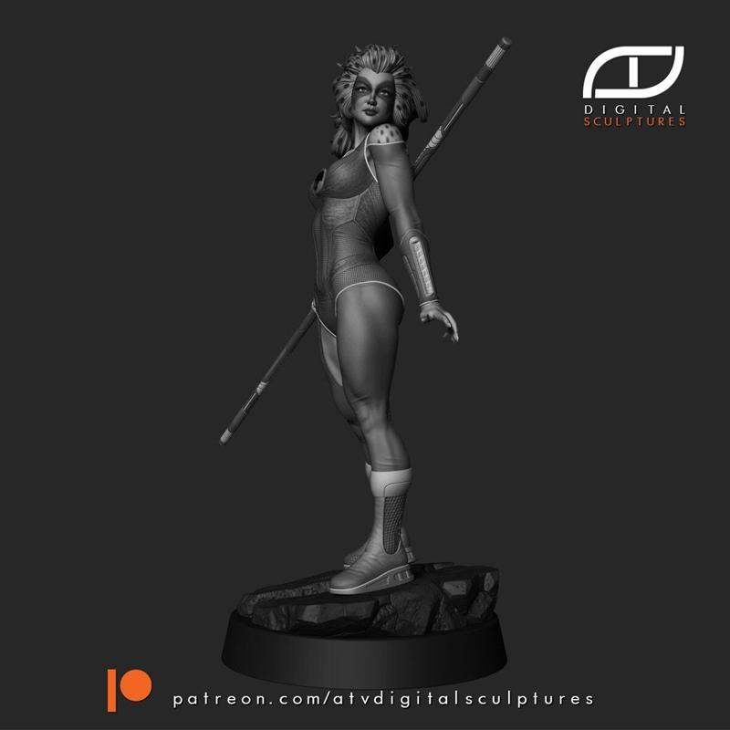 泰坦猫族——猎豹女 3D打印模型|Thudercats – Cheetara – 3D Print Model STL