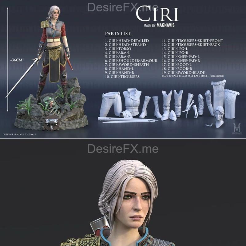《巫师3：希里3D打印模型》|Ciri – Alternate Look – The Witcher 3 – 3D Print Model STL