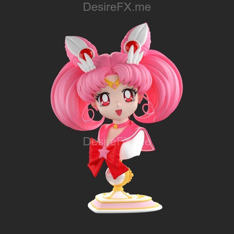 美少女战士琪亚拉 3D打印模型|Sailor Chibi Moon bust – 3D Print Model STL