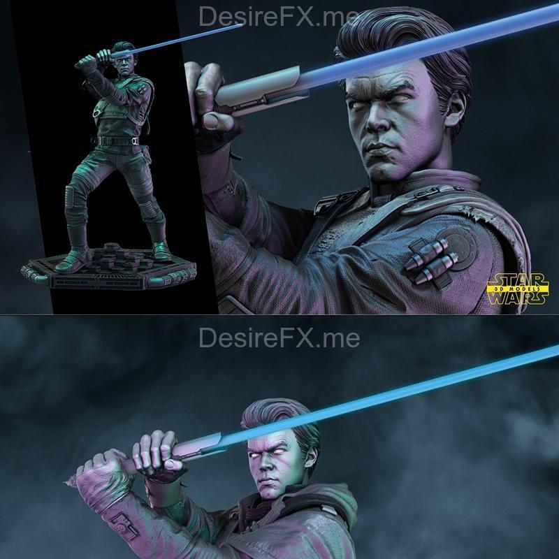 星战卡斯蒂斯3D打印模型|Star Wars – Cal Kestis Sculpture – 3D Print Model STL