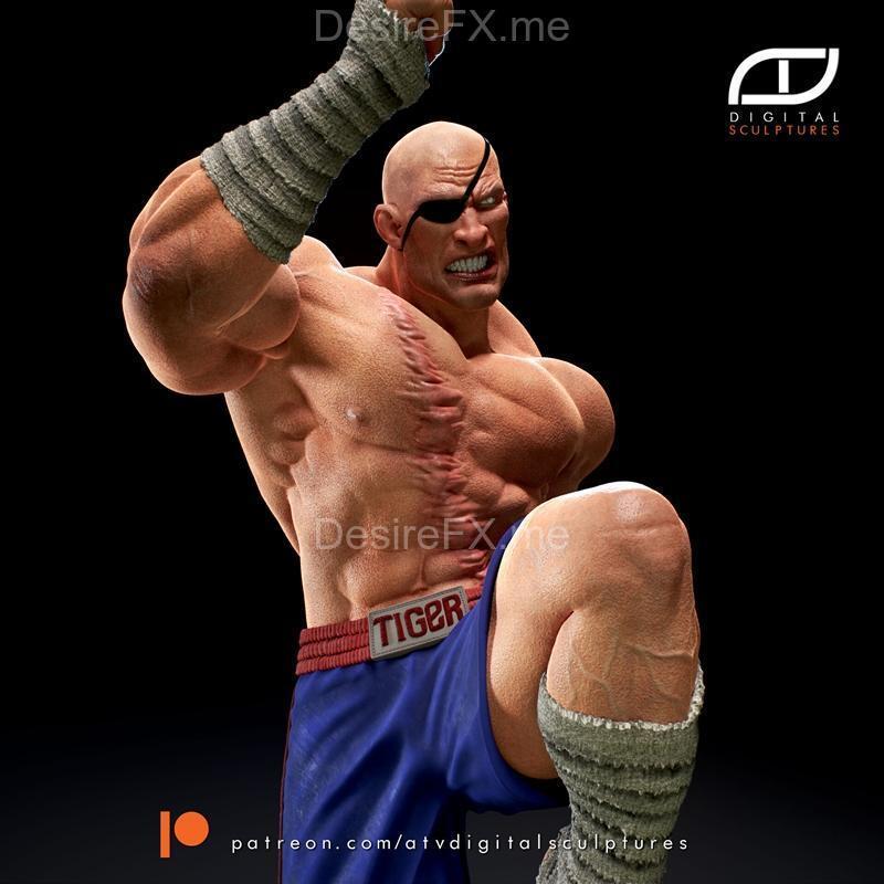 萨加特 - 街头霸王 - 3D打印模型|Sagat – Street Fighter – 3D Print Model STL