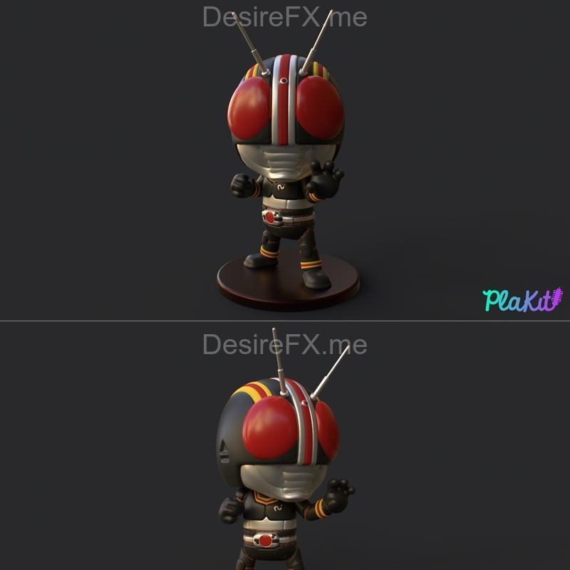 PlaKit - 变形金刚黑 - 3D打印模型|PlaKit – Kamen Rider Black – 3D Print Model STL