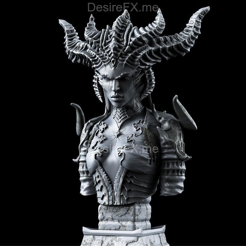 莉莉丝雕像 3D打印模型 STL|Lilith Bust – 3D Print Model STL