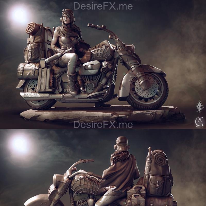 道路少女机械兔——3D打印模型|Road Girl Rat Bike – 3D Print Model STL