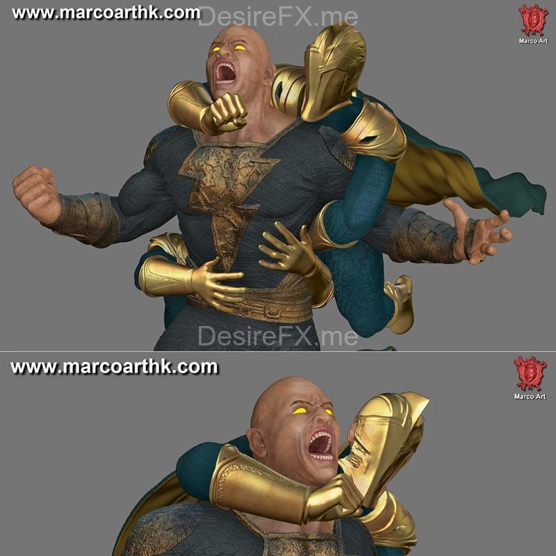 马可艺术-黑亚当与死灵法师-3D打印模型|Marco Art – The Black Adam and Doctor Fate – 3D Print Model STL