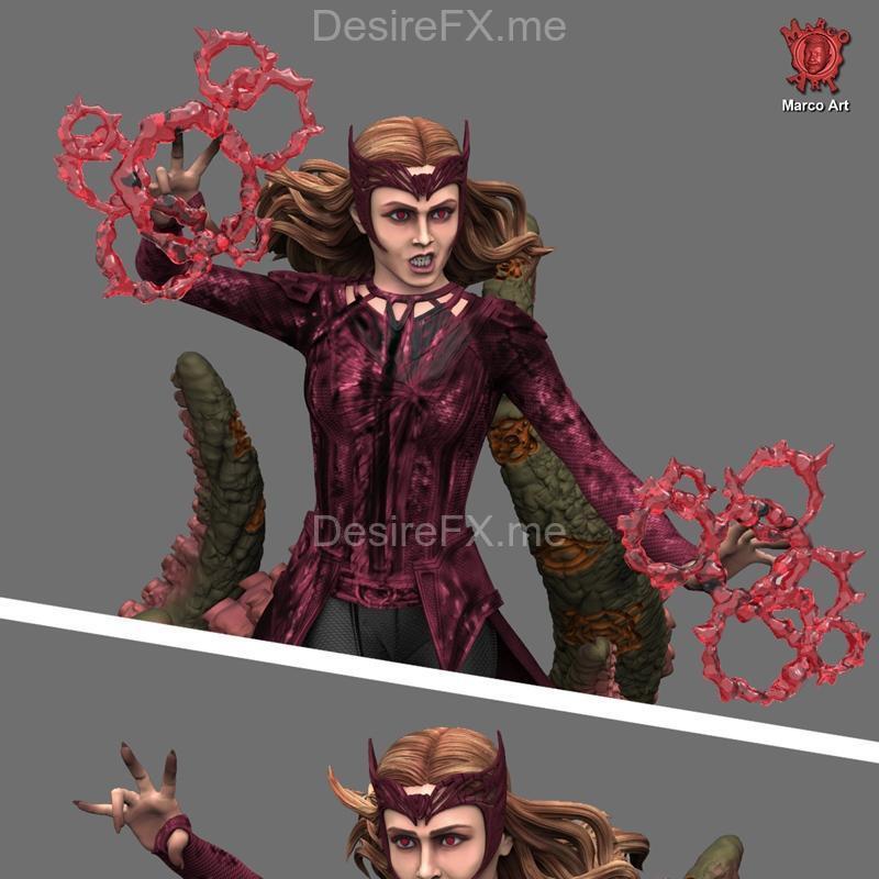 马可艺术 - 3D打印模型 - 红衣女巫|Marco Art – Scarlet Witch – 3D Print Model STL
