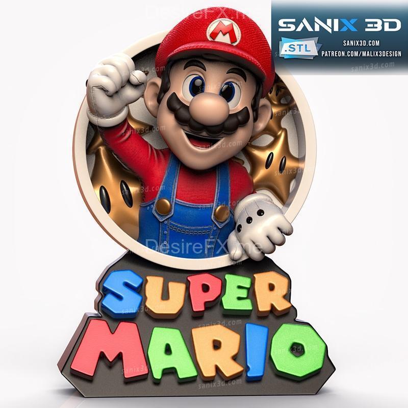 Sanix - 超级马里奥 - 3D打印模型|Sanix – Super Mario – 3D Print Model STL