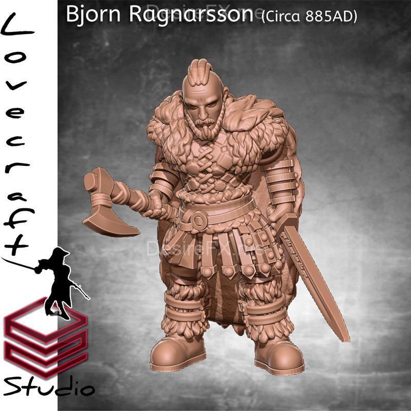 北欧神话角色3D打印模型：Bjorn、Rolo与Floki立体雕刻模型|Bjorn Ragnarsson and Rolo Sigurdsson and Floki Vilgeroarson – 3D Print Model STL