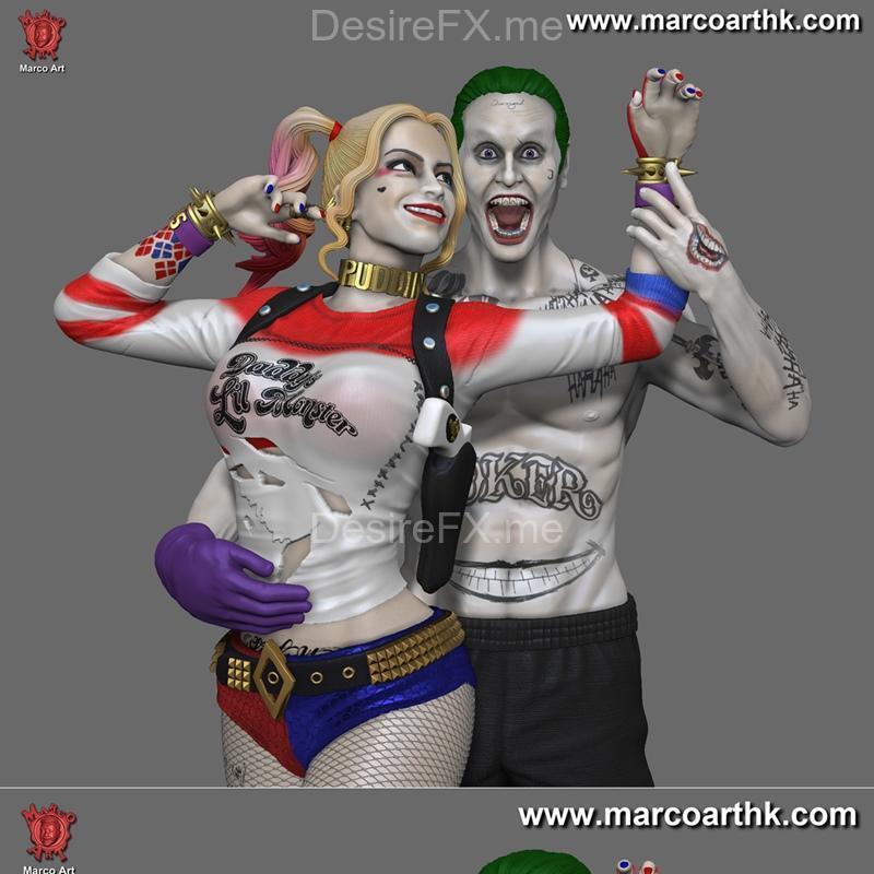 马可艺术-小丑与哈莉-3D打印模型|Marco Art – Joker and Harley – 3D Print Model STL
