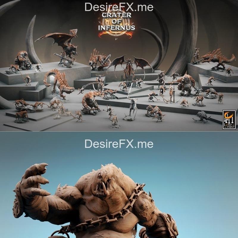 熔岩之坑—— infernus 3D打印模型|Lord of the Print – Crater of Infernus August 2022 – 3D Print Model STL