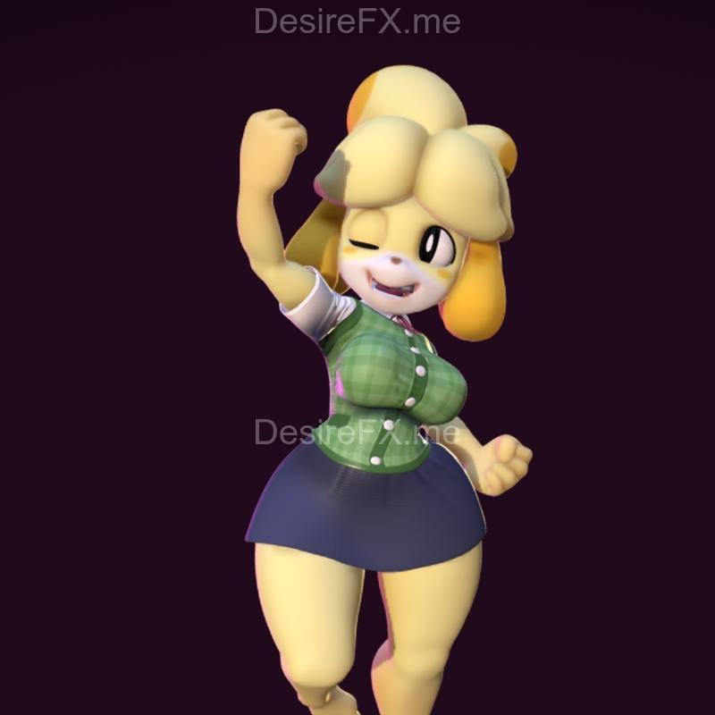 动物森友会伊莎贝尔 3D打印模型|Isabelle From Animal Crossing – 3D Print Model STL