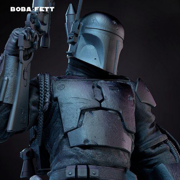 星球大战 3D打印模型 王者之刃鲍勃费特雕塑|Star Wars – Boba Fett Sculpture and Bust – 3D Print Model STL