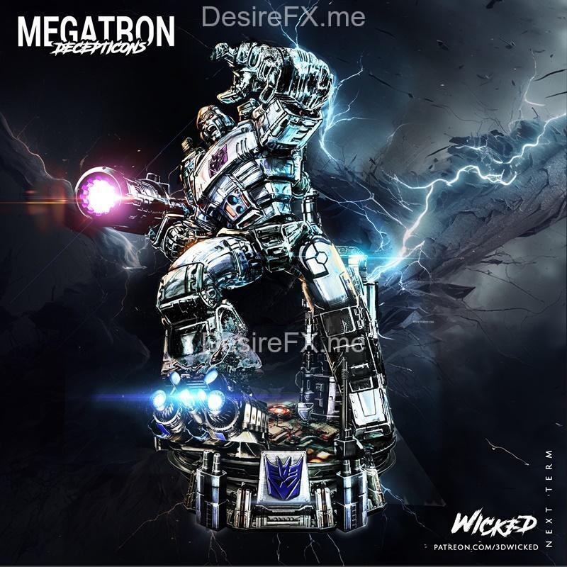 WICKED - 巨型机甲雕像 - 3D打印模型|WICKED – Megatron Statue – 3D Print Model STL