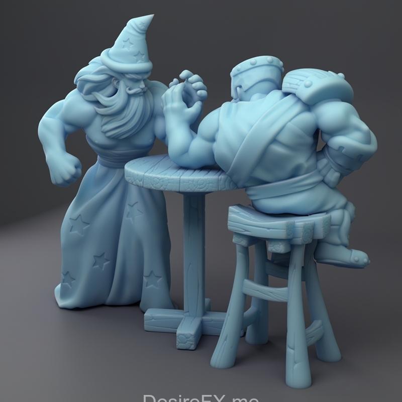 双女神——魔导士——3D打印模型|Twin Goddess – Magus the Wizard – 3D Print Model STL