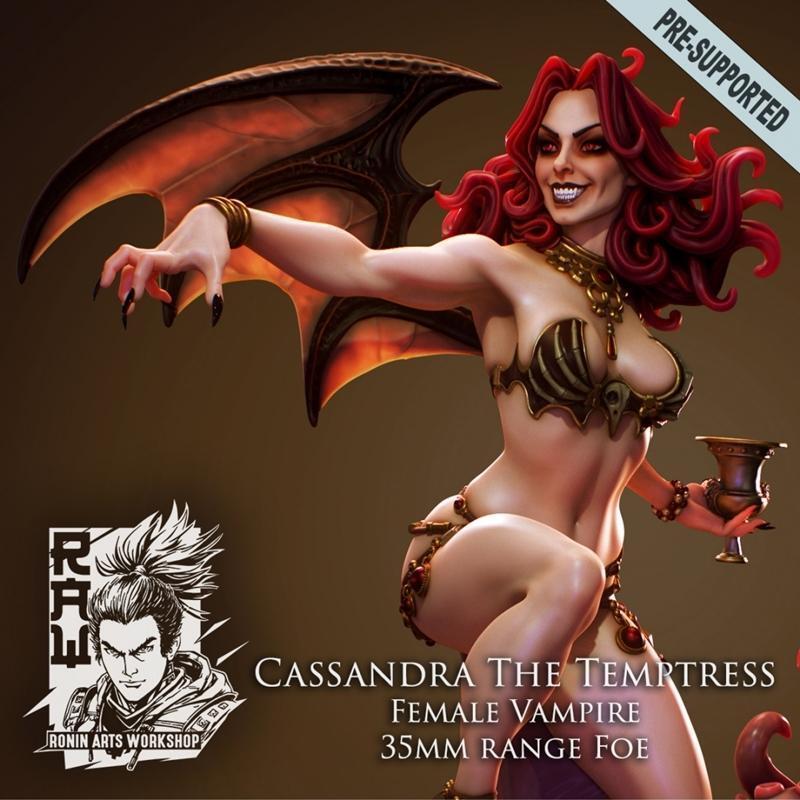 卡桑德拉· temptress - 女吸血鬼 - 3D打印模型|Cassandra The Temptress – Female Vampire – 3D Print Model STL