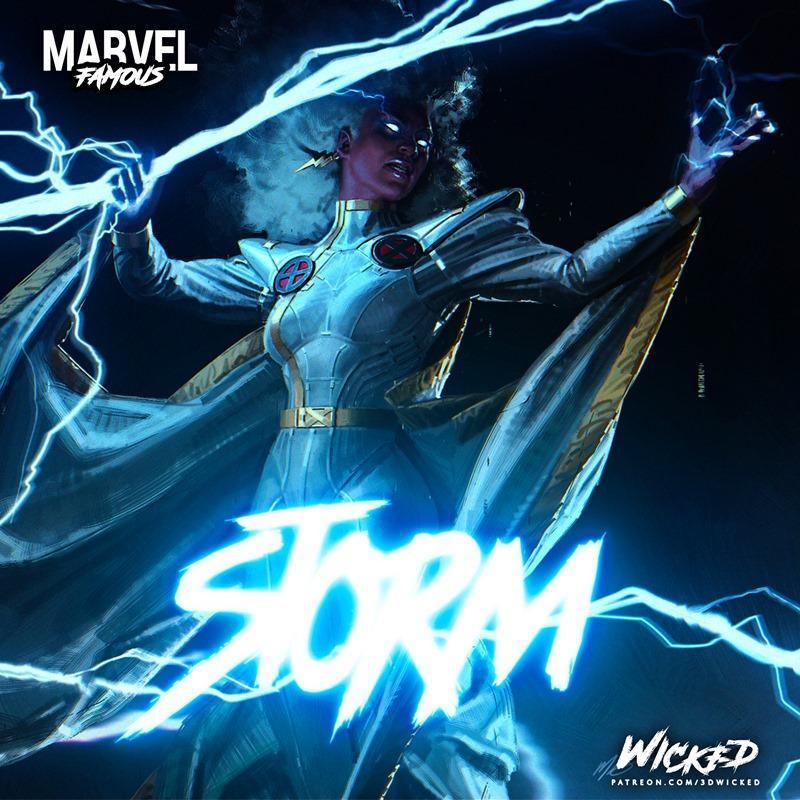 WICKED风暴雕像及人物浮雕 3D打印模型|WICKED – Storm Statue and Bust – 3D Print Model STL