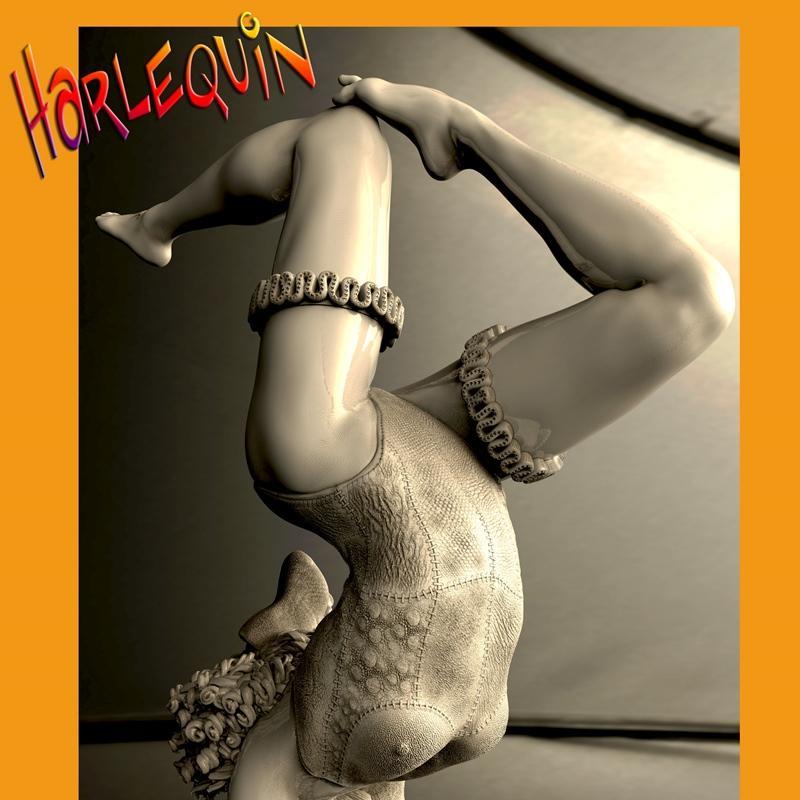 Ah，这个疯狂的马戏团哈雷奎娜——3D打印模型|Ah, this Crazy Circus Harlequina – 3D Print Model STL