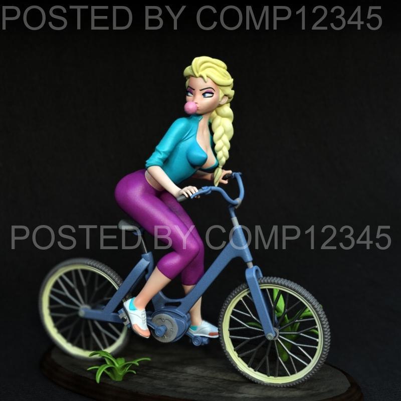 冰雪奇缘 Elsa 自行车 3D打印模型|Princess ice – Elsa Bike – 3D Print Model STL