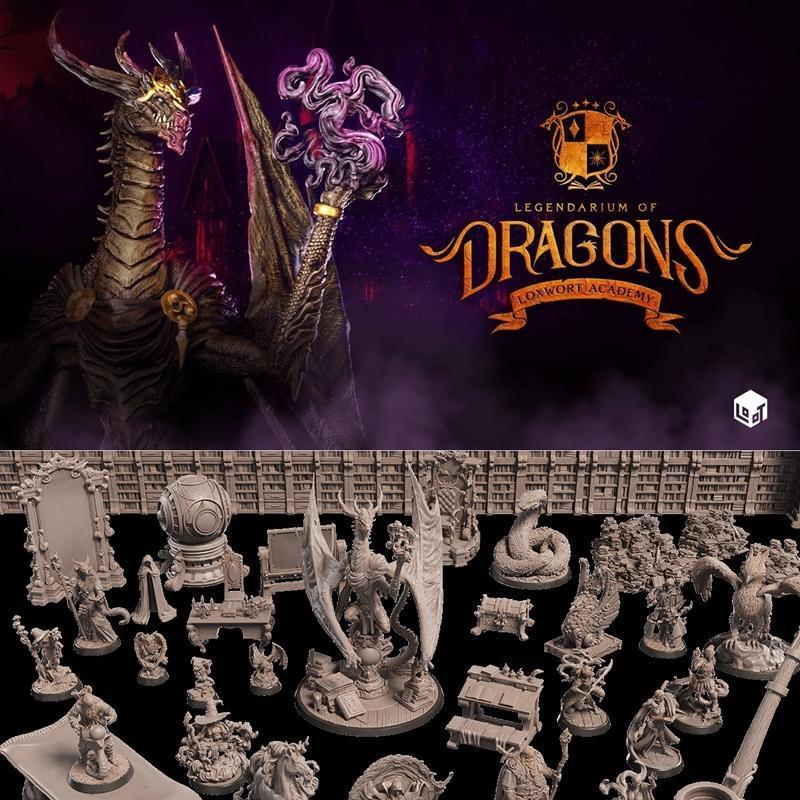 龙语传奇：洛克斯沃德学院3D打印模型|Loot Studios Fantasy – Legendarium of Dragons – Loxwort Academy March 2023 – 3D Print Model STL